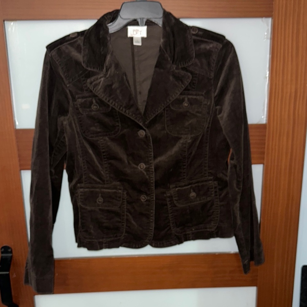 LOFT Brown Corduroy Blazer
